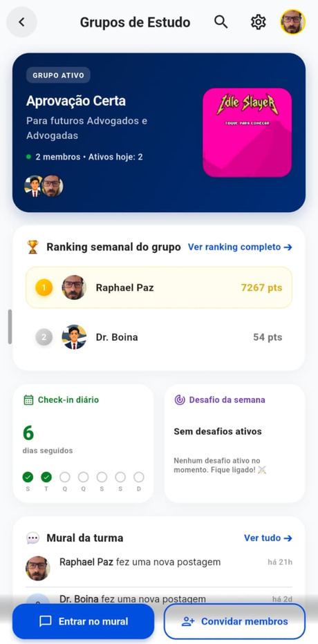 Grupo de estudos no SuperOAB