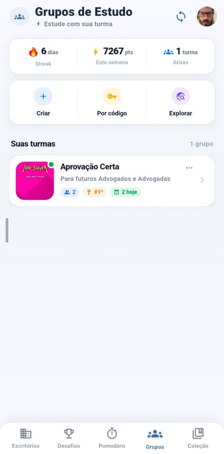 Lista de grupos de estudo